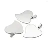 Pendant Necklaces 50pcs 201 Stainless Steel Heart Stamping Blank Tag Pendants For Jewelry Making DIY Creative Bracelet Necklace Crafts Decor