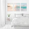 Målningar strand affischer canvas målning vågor tryck uppsättning av 3 havsdekor kusthavsbildade bilder för vardagsrum hem dekoration gåvor 231009