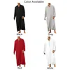 Vêtements ethniques Hommes V Cou À Manches Longues Maxi Robe Pleine Longueur Casual Kaftan Robe Robe Musulmane Lâche Vintage Arabe Islamique