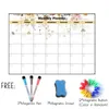 Whiteboards Magnetic Weekly Monthly Planner Calendar Erasable and Whiteboard for Kitcher Fridge Magnet Sticker Wall Bulletin Board 231009