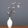 Decorative Flowers Silk Flower Zen-like Simulation Cherry Blossoms Fake Plants 87cm Artificial Home Indoor Decoration Small Floral Branches