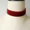 Colliers minimaliste solide noir vin rouge velours daim collier 0.2 cm 1 cm 1.3 cm 2 cm 4 cm court Chocker collier femme fête bijoux 231009