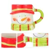 Tasses Tasse De noël tasses à café tasse en céramique lait voyage eau fête thé délicat De Tazas Santa créatif noël stylo poterie support 231009