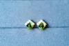 Stud Earrings JHY Solid 18K Gold Nature Green Tourmaline Diamonds Gemstone 1.2ct Studs For Female Birthday's Presents