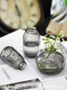 Vases Mini Simple Stained Glass Vase Home Decoration Ornament Aromatherapy Bottle Hydroponic Flower Arrangement Glass Vase 231009