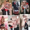 Survêtements pour hommes Anime Cosplay Costume Danganronpa Enoshima Junko JK Uniforme Café Vêtements de travail Jupe courte Double queue tressée