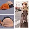 Berets 1pcs Pure Cashmere Woolen Color Women's Autumn And Winter Artist Cap Fashion Wild Little Hat Circumference 57cm