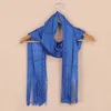 Hollow Out Women Gold Silver Bright Scarf Shiny Tassel Shawl Sunscreen Long Scarves Party Evening Dress Fashion Accessories