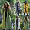 Women's Knits Tees Women's Long Knitted Cardigan Autumn Spring Hooded Solid Color Vintage Elegant Loose Fashion Streetwear Female Coat S-5XL 231010