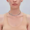 Justine clenqet nouvelle personnalité de la mode collier Design européen et américain hip hop street wear collier de diamants 3309