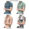 Men's Casual Shirts Stylish Mens Beachwear Floral Print Hawaiian Shirt Button Down Short Sleeve Comfortable And Fashionable