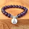 SN1062 Top Amethist Armband Yoga Vrouwen Amethist Sieraden Chakra Healing Kristallen Verslavingen Slapeloosheid Pols Mala Kralen Jewelry286v