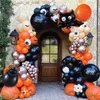 Andere evenementen Feestartikelen Halloween Pompoen Ballon Garland Arch kit Zwart Oranje 3D Bat Spider Stickers Oogballonnen Halloween Party Decoratiebenodigdheden Q231010