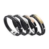 Charm Armbänder Männer Echtes Leder Mti-Layered Armband Für Frauen Klassische Geflochtene Seil Armbänder Warp Edelstahl Armreif Mode Dhuku