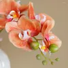 Decorative Flowers 5 Heads Orchid Moisturizing Artificial Branch Wedding Floal Arrangement Materials Room Home Decor Fake Flower Po Props