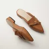 夏の新しいbaotou poinded head half slippers women's outwear wear mueller shoes平らなボトボトボトムハーフトークールドラッグ101723