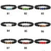 Perlen Neue Lava Rock Stein Perlen Armband Chakra Charme Natürliche Ätherisches Öl Diffusor Kette Für Frauen Männer Mode Handwerk Schmuck juwel Dhbq1