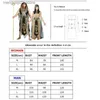 Tema Traje Halloween Antigo Egito Faraó Egípcio Venha para Homens Rei Cleópatra Rainha Cosplay Carnaval Festa Medieval Casal Vestido de Festa Q240307