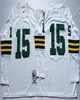 Mitchell and Ness Throwback Football Jersey 75TH 4 Brett Favre Jersey 15 Bart Starr 66 Ray Nitschke 92 Reggie White Shirts Stitched Vintage New style