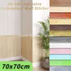 Adesivos de parede 10pcs 7070cm 3D estéreo espuma impermeável autoadesivo papel de parede teto decoração de grãos de madeira 231009