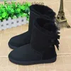 Boots Designer Women Winter Snow Boots Fashion Australia Classic Short Bow Boots Ankel Knee Bow Girl Mini Bailey Boot US 4--13 Gratis fartyg 3280 Q231011