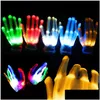 Party Favor 1 Stuks Led Knipperende Handschoenen Glow Light Up Vingerverlichting Dansfeest Decoratie Benodigdheden Chgraphy Props Kerst Huis Garde Dhpjy