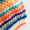 KEYANKETIAN – pull tricoté à la main pour femme, tricot, couleur bonbon, doux, court, rayé, Cardigan, manteau en tricot ample, automne/hiver