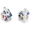 Decorazioni natalizie Natale LED Luce Snow House Villaggio Luminoso Ornamento di Natale Figurine Decorazioni natalizie Artigianato Decorazioni natalizie 231010