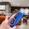 iPhone 15 14 Plus 13 Pro Max 12 11 Soft TPU Luxury Magnetic Electroplated Metallic Fine Hole Camera Lens Protectorカバー用のマグネットワイヤレス充電クロムケース