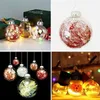 Christmas Decorations 20pcs Christmas Clear Baubles Transparent Fillable Balls 8cm Christmas Tree Hanging Ornament Wedding Mas Party Home Decor 231009