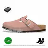 Designer Boston Zachte Voetbed Slippers Suède Slides Casual Slippers Klompen Kurk Plat Voor Dames Heren Klomp 35-457xCx#