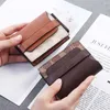 Plånböcker Lady Retro med HASP PU -läder fällbara kortkortshållare Money Clip Coin Purse