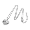 Zestaw 5 srebrnego tonu kryształ kryształ kryształowy przyjaciele serc wisidant BFF Naszyjnik dla pięciu dziewcząt biżuteria z piaskiem 2111L