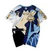 Camisetas para hombres Genshin Eula Lawrence Dress Up Impresión 3D Primavera Verano Preppy MenMujeres Ropa de calle Camiseta Juvenil Retro In248y