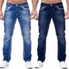 Jeans da uomo Uomo Y2k tasche solide pantaloni dritti in denim elasticizzato pantaloni casual da lavoro primavera estate abbigliamento streetwear quotidiano