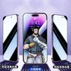 Protetor de tela para iPhone 15 Pro Max 14 Plus 13 Mini 12 11 XS XR X 8 SE Privacidade Vidro temperado Anti Spy AF Chapeamento Filme de revestimento Full Glue Curved Shield