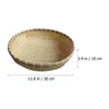 Dinnerware Sets 3 Pcs Bread Basket Storage Baskets Shelves Lids Dried Fruit Tray Bamboo Weaving Fake