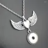 Pendentif Colliers Pendentifs Pour Sublimation Blanc K Pêche Coeur Ange Femmes Bouton Bijoux Transfert DIY Consommable224m