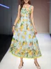 Sukienki imprezowe Burryco 2023 Summer Damskie wróżki w bajce nadrukowane z koralikami panel panelu szczupła sukienka