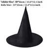 Otros suministros para fiestas de eventos 1pc Sombreros de brujas de Halloween Adultos Niños Sombreros de brujas negras Mascarada Disfraz de mago Tapas puntiagudas superiores Accesorios de cosplay Decoración de fiesta Q231010