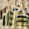 Dames tanktops OUMEA Dames gehaakte crop tops Bloemenborduurwerk Mouwloos Cami Zomer Strand Gebreid Schattig voor meisjes