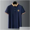 Männer Polos Tops Hohe Qualität Marke T-shirts Kurzarm Stickerei Baumwolle Mode Männer Kleidung Casual 220606 Drop Lieferung Appare Dhjjv