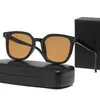 Óculos de sol 2023 luxo masculino / feminino tendência universal retro amarelo designer óculos de alta qualidade óculos de condução uv400