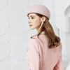 Baretten Winter Herfst Vrouwen Hoeden Elegante Dame Wol Fedora Boog Hoed Kleine Koepel Vintage Stijl Cap