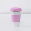 Tasse en céramique anti-repassage en Silicone, tasses en céramique avec couvercles pour café, lait, thé, bouteilles d'eau, pour la maison et la voiture