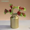 Decoratieve bloemen Mini Calla Lelie 14" Tulp Boeket 5PCS/Bundel Silicone Real Touch Flower Home Gele Decoratie Huis Wamming Gift