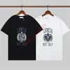 19ss Diseñador para hombre Camiseta Personalidad europea y americana Impresión grande de algodón Camisetas para mujer Juventud Casual Manga corta para hombre 258b
