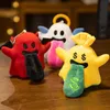 Plush dockor Kawaii Ghost Pendant Creative Funny Cartoon Long Tongue Image Key Chain School Bag Decoration Gifts 231009