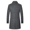 Men's Jackets Men Cashmere Wool Blends Long Winter Trench Coats High Quality Male Business Casual 4XL