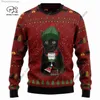 Kvinnors tröjor 3D -tryck julgran Santa Claus Tattoo Cat Animal Deer Bear tröja Streetwear Casual Winter Sweatshirt M7L231010